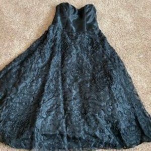 Strapless Black Long Dress